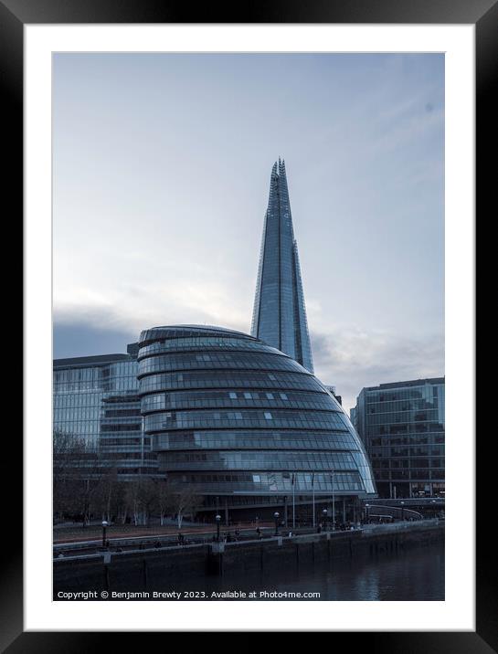 London Architecture Framed Mounted Print by Benjamin Brewty