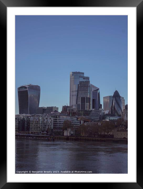 Tower Bridge View  Framed Mounted Print by Benjamin Brewty