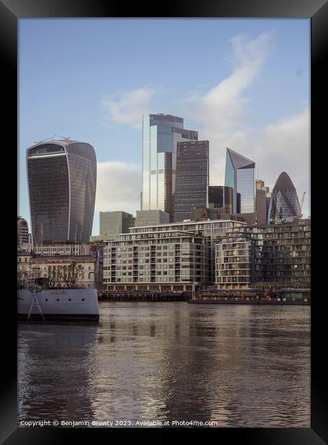 London Architecture Framed Print by Benjamin Brewty