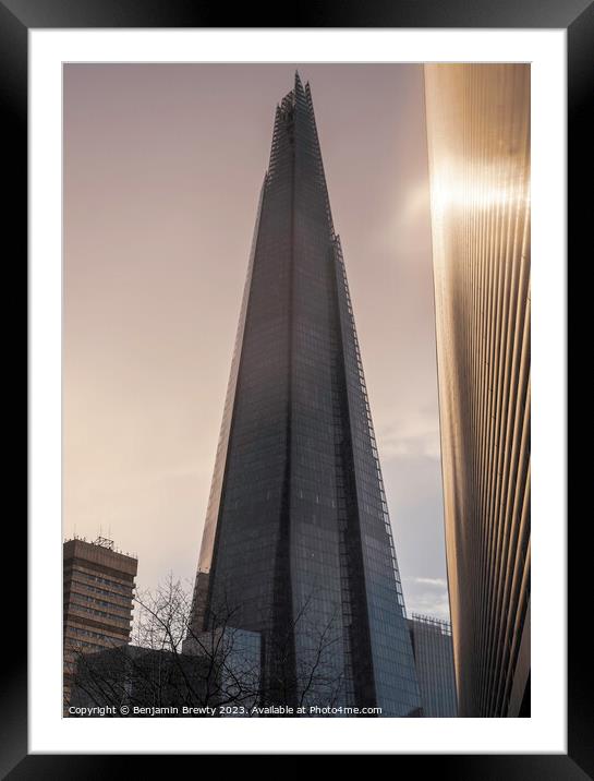 The Shard  Framed Mounted Print by Benjamin Brewty