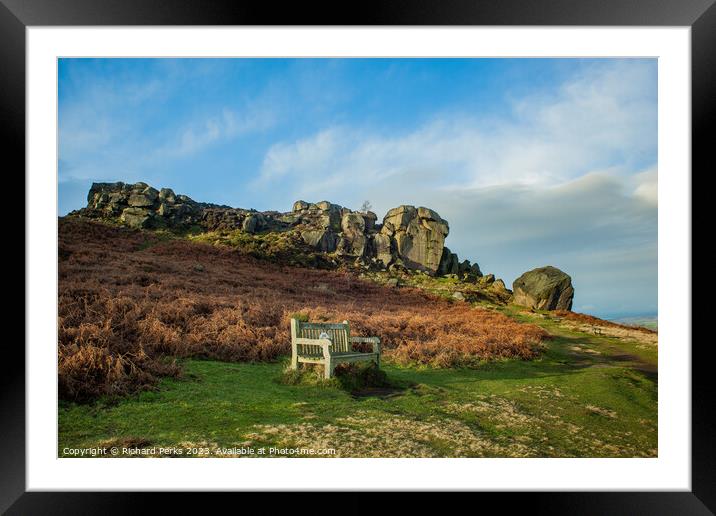 In the Shadow of the Cow And Calf Framed Mounted Print by Richard Perks