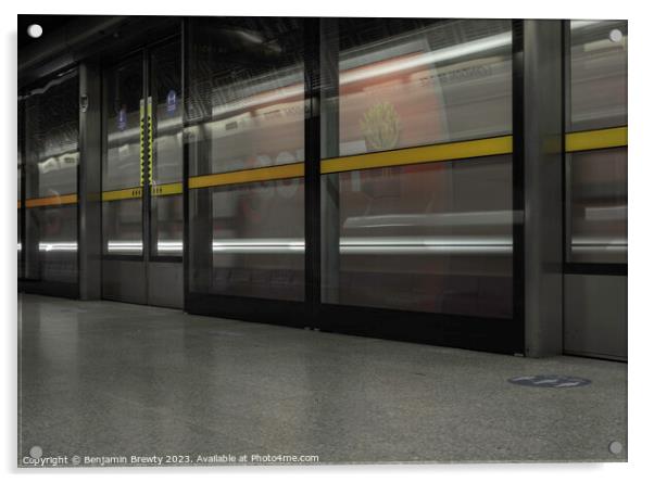 London Underground  Acrylic by Benjamin Brewty