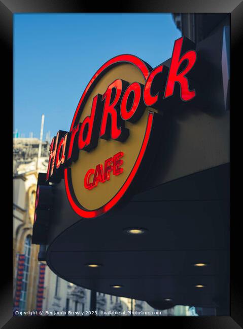 Hard Rock Cafe Framed Print by Benjamin Brewty