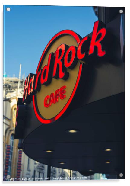 Hard Rock Cafe Acrylic by Benjamin Brewty