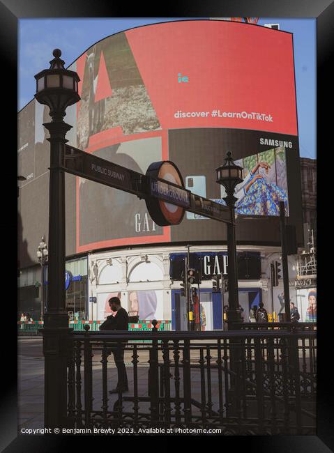 Piccadilly circus  Framed Print by Benjamin Brewty