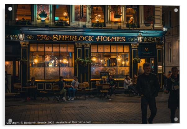 Sherlock Holmes Acrylic by Benjamin Brewty