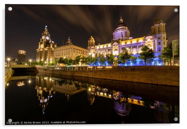 Liverpool's three graces Acrylic by Richie Brown
