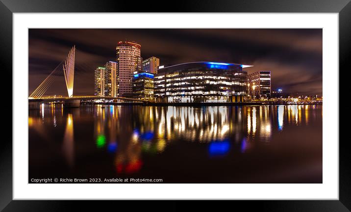 Media City Framed Mounted Print by Richie Brown