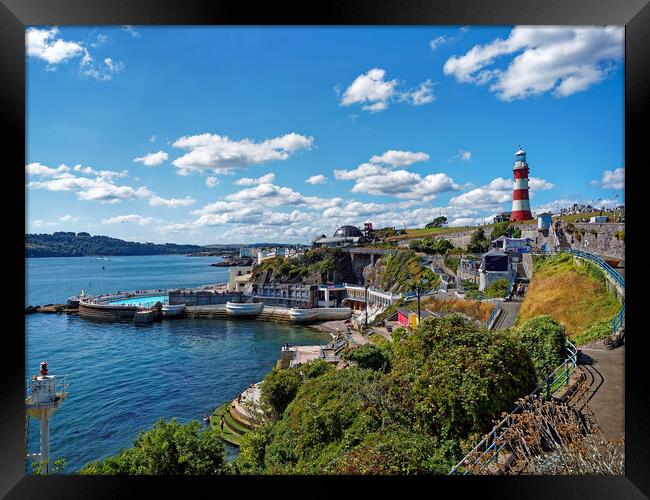 Plymouth Hoe and Waterfront  Framed Print by Darren Galpin
