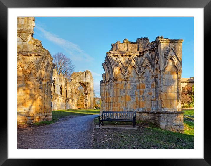 St Mary's Abbey, York Framed Mounted Print by Darren Galpin