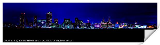 Blue side of Liverpool Print by Richie Brown