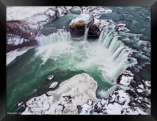 Godafoss waterfall in Iceland Framed Print by Paulo Rocha