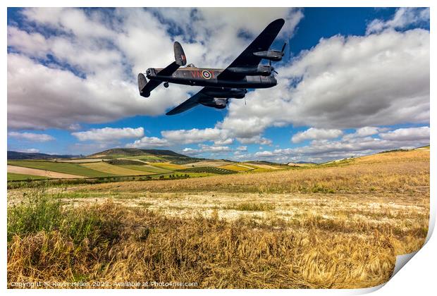 WW2 Avro Lancaster Bomber Print by Kevin Hellon