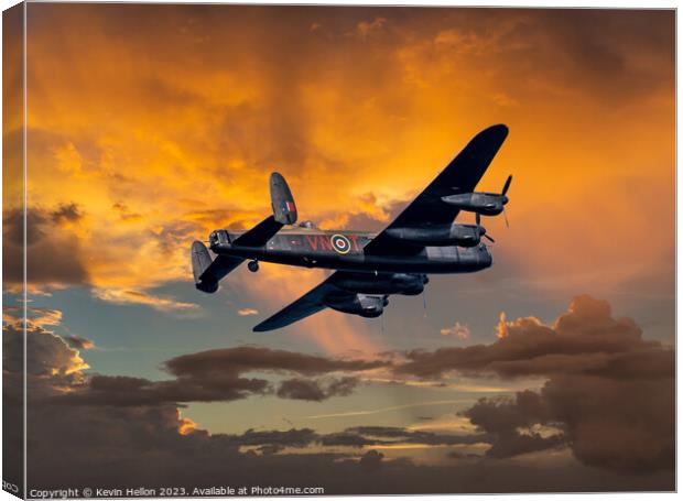WW2 Avro Lancaster Bomber Canvas Print by Kevin Hellon