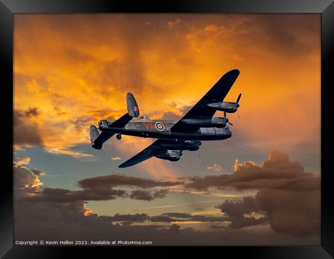 WW2 Avro Lancaster Bomber Framed Print by Kevin Hellon