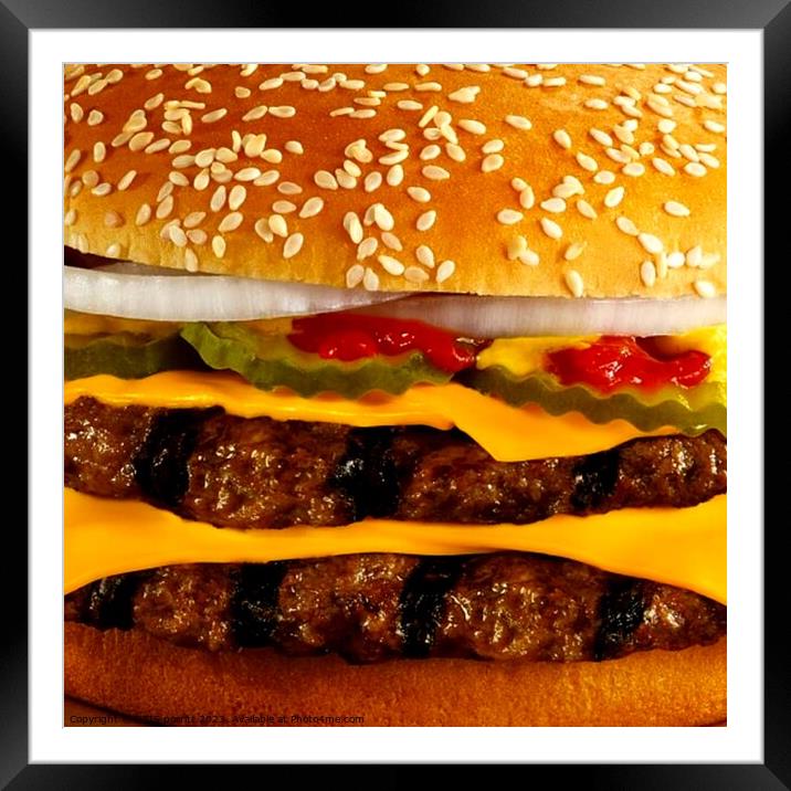 double cheeseburger 2 Framed Mounted Print by OTIS PORRITT