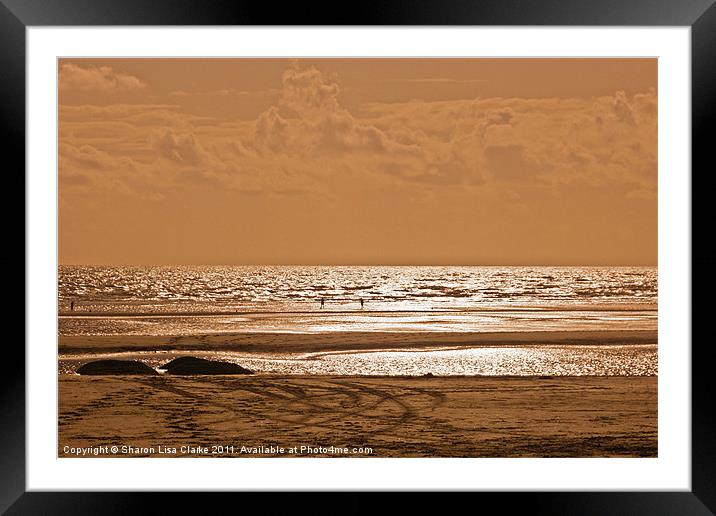Golden sands Framed Mounted Print by Sharon Lisa Clarke