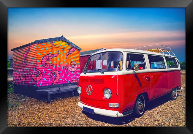 VW Camper Van Framed Print by Alison Chambers