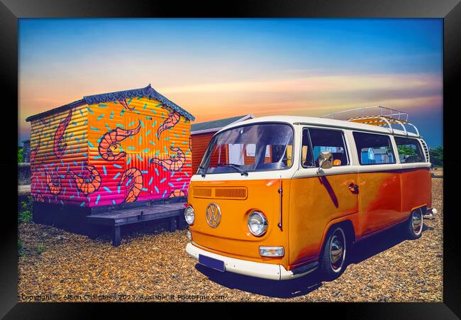 VW Camper Van Framed Print by Alison Chambers