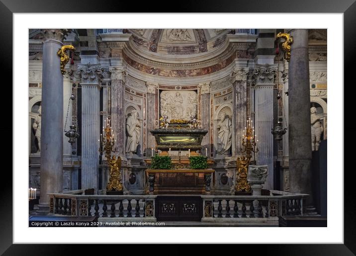 Altar of Saint Rainerius - Pisa Framed Mounted Print by Laszlo Konya