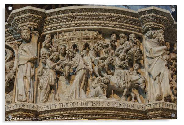 One side of the octagonal pulpit - Pisa Acrylic by Laszlo Konya