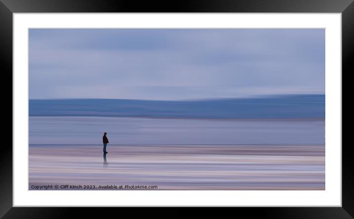 Solitude by the Sea Framed Mounted Print by Cliff Kinch