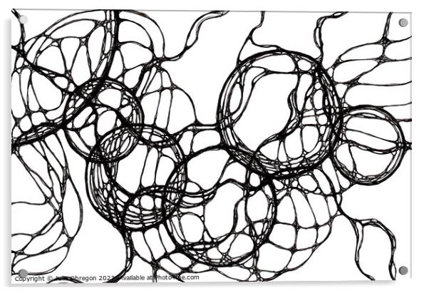Hand-drawn neurographic illustration Acrylic by Julia Obregon