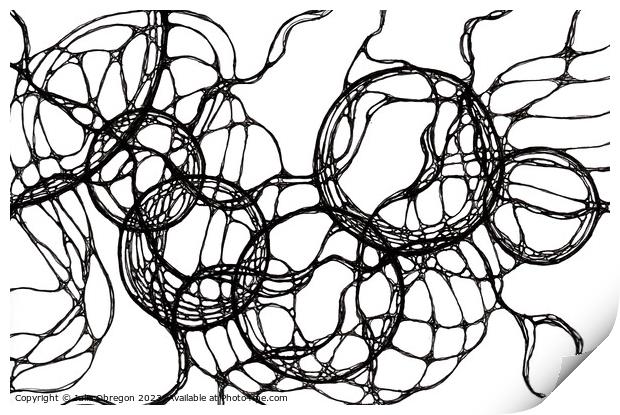 Hand-drawn neurographic illustration Print by Julia Obregon