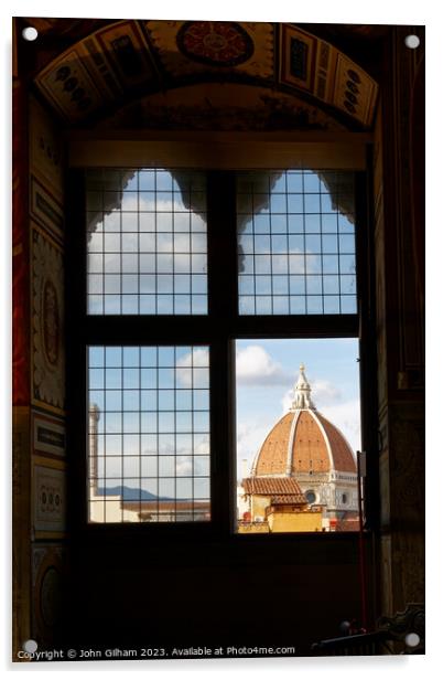 Window onto Florence Italy Acrylic by John Gilham