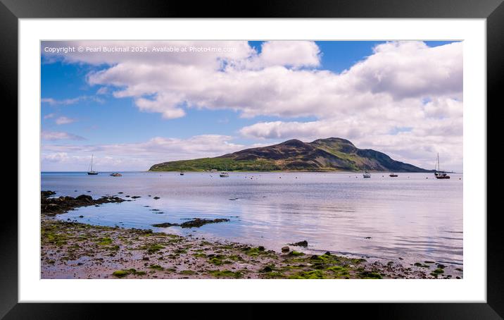 Holy Isle Arran Island Scotland Panorama Framed Mounted Print by Pearl Bucknall