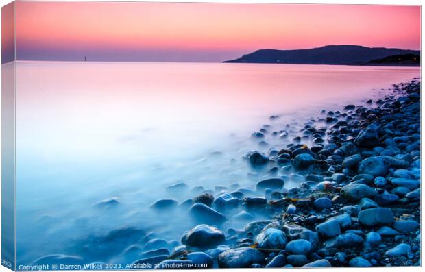 Sunset over Deganwy Estuary Canvas Print by Darren Wilkes