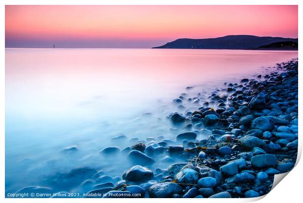 Sunset over Deganwy Estuary Print by Darren Wilkes