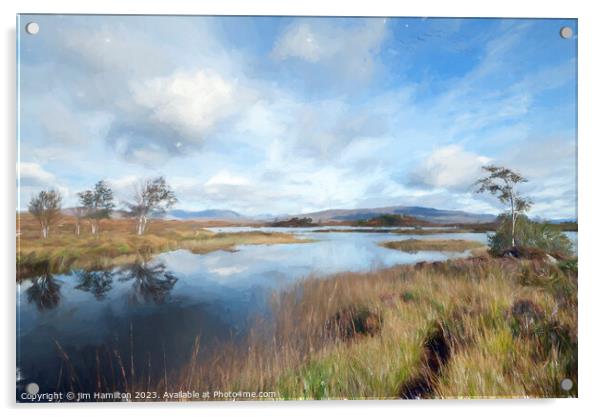 Serenity on Rannoch Moor Acrylic by jim Hamilton
