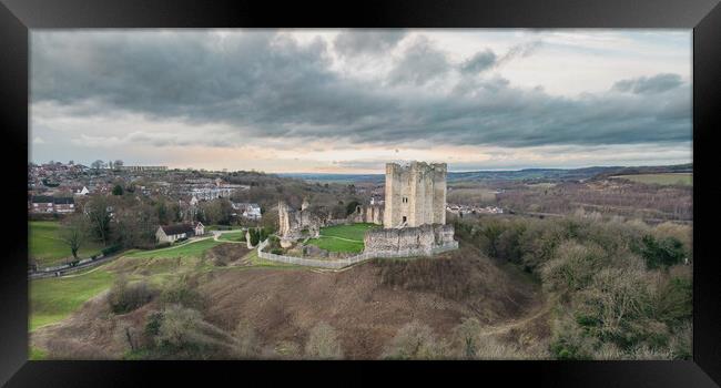 Conisbrough Castle Framed Print by Apollo Aerial Photography