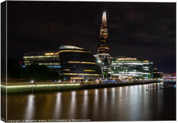 London Long Exposure  Canvas Print by Benjamin Brewty