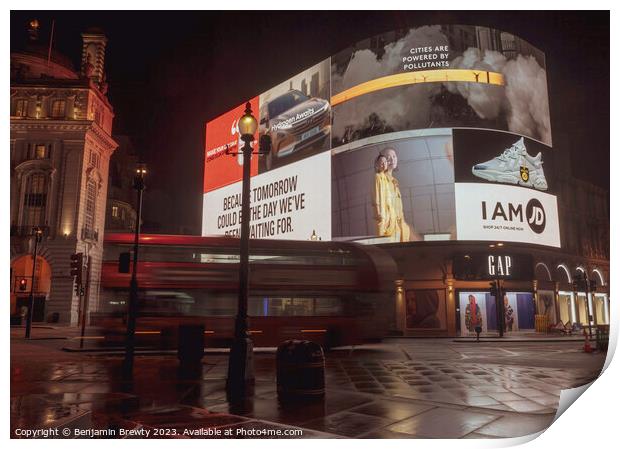 Piccadilly Circus  Print by Benjamin Brewty