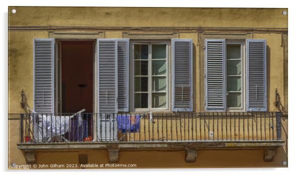 Windows and Doors - Italy Acrylic by John Gilham