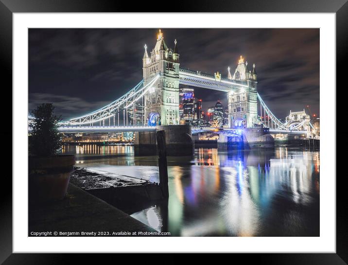 Tower Bridge  Framed Mounted Print by Benjamin Brewty