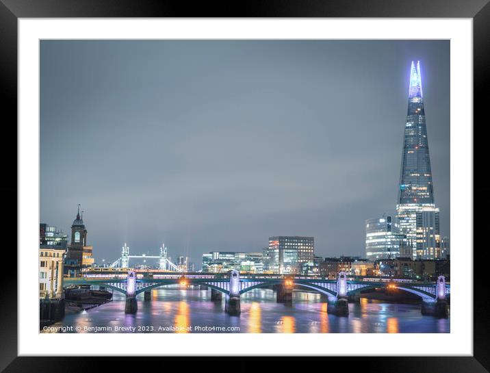 London Long Exposure  Framed Mounted Print by Benjamin Brewty