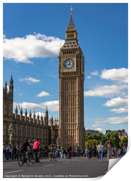 Big Ben Print by Benjamin Brewty