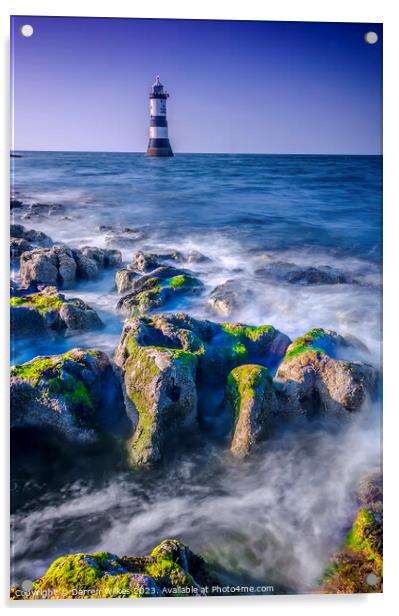 Penmon Lighthouse Wales Acrylic by Darren Wilkes