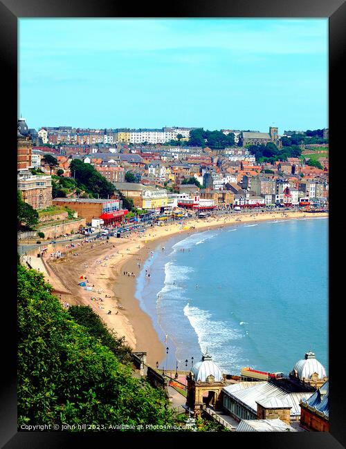 Scarborough South beach Yorkshire (portrait) Framed Print by john hill
