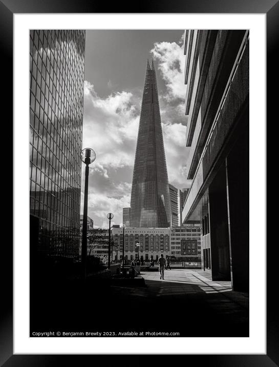 The Shard  Framed Mounted Print by Benjamin Brewty