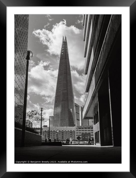 The Shard Framed Mounted Print by Benjamin Brewty