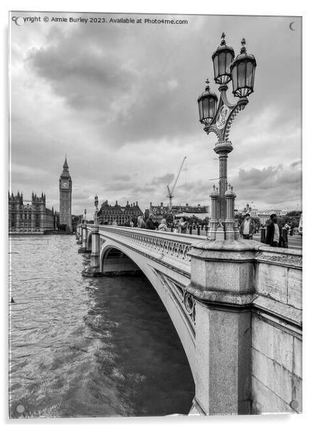 Westminster Bridge Acrylic by Aimie Burley