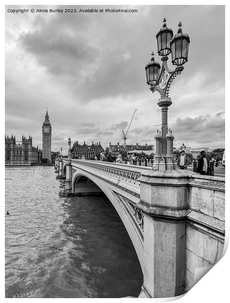 Westminster Bridge Print by Aimie Burley