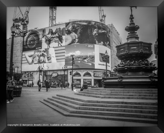 Piccadilly Circus  Framed Print by Benjamin Brewty