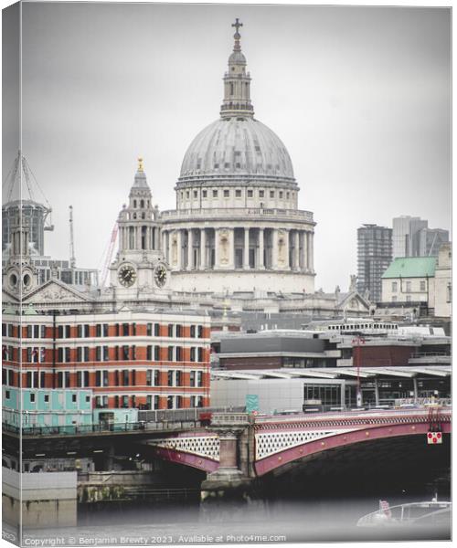 St Paul's Cathedral  Canvas Print by Benjamin Brewty