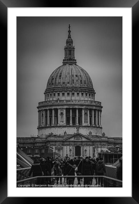St Paul's Cathedral  Framed Mounted Print by Benjamin Brewty