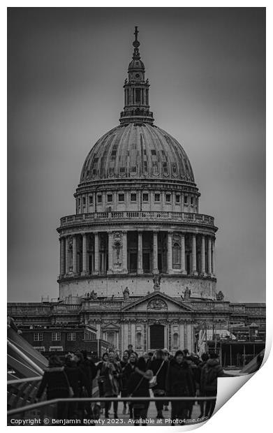 St Paul's Cathedral  Print by Benjamin Brewty